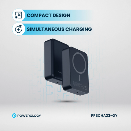 Here is the powerful and ultimate solution for your charging needs: Powerology 20000 mAh Magsafe power bank. You have a fast 20W PD (power delivery) t