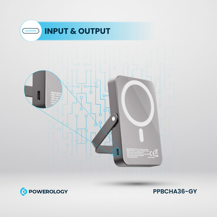 The Powerology 10000mAh MagSafe Power Glass Surface power bank is a powerful and stylish power charger designed for on-the-go users. This portable cha