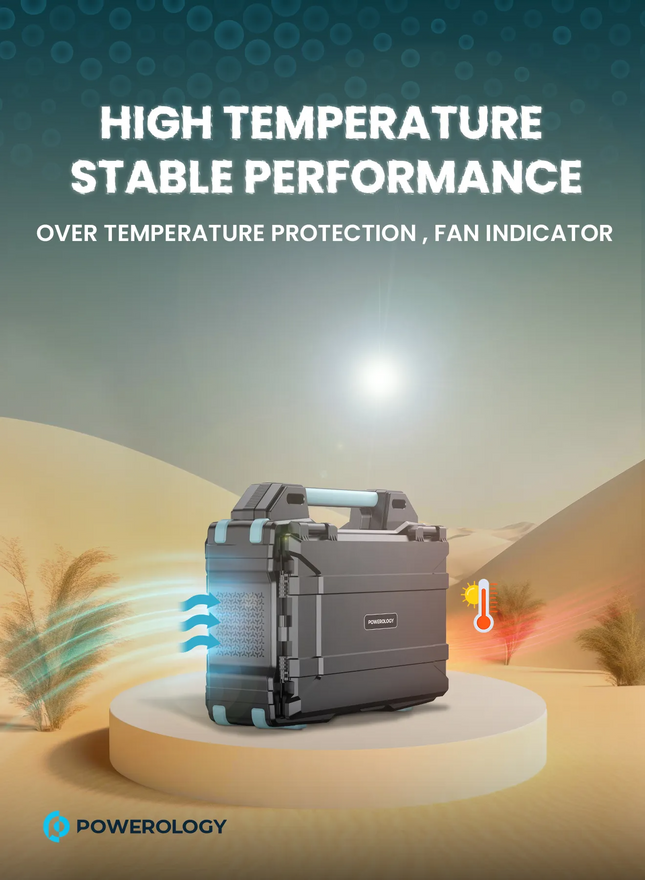 Start your adventures
and don’t be afraid of running out of battery! Powerology Portable Solar Power
Generator 284Wh 300W QC can support your gadgets 