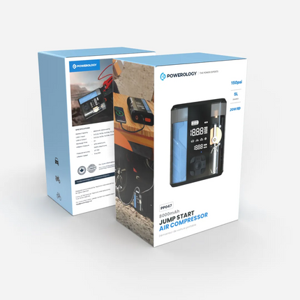 The Powerology 8800mAh Jump Start Air Compressor is a must-have for people who are always on the road. There may come a time when your engine needs a 