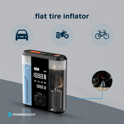 The Powerology 8800mAh Jump Start Air Compressor is a must-have for people who are always on the road. There may come a time when your engine needs a 
