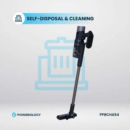 Powerology Cordless Vacuum Auto-Disposal Charging
