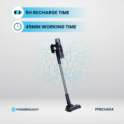 Powerology Cordless Vacuum Auto-Disposal Charging