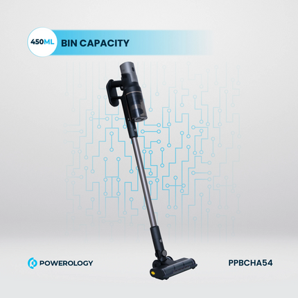 The Powerology Cordless Vacuum with Auto-Disposal Charging is a new definition of cleaning convenience. An integrated, robust 400W BLDC motor has an i
