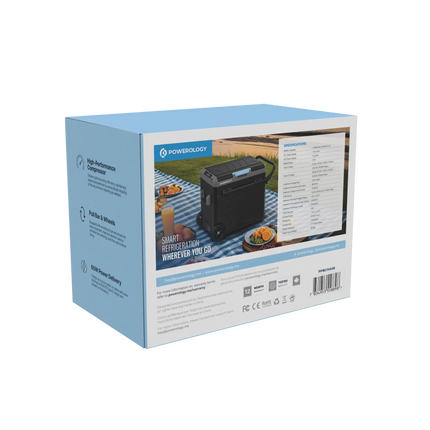 Take your on-the-go cooling to the next level with the Powerology Dual Compartment Smart Fridge and Freezer, a cutting-edge solution designed for port
