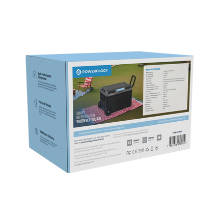 Powerology Dual Compartment Smart Fridge and Freezer feature versatile and efficient cooling, and with its total capacity of 40L, your items can be us