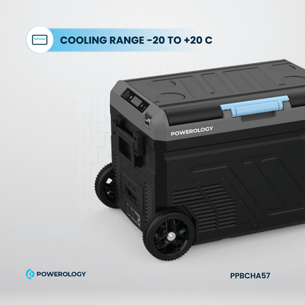Powerology Dual Compartment Smart Fridge and Freezer feature versatile and efficient cooling, and with its total capacity of 40L, your items can be us