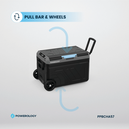 Powerology Dual Compartment Smart Fridge and Freezer feature versatile and efficient cooling, and with its total capacity of 40L, your items can be us