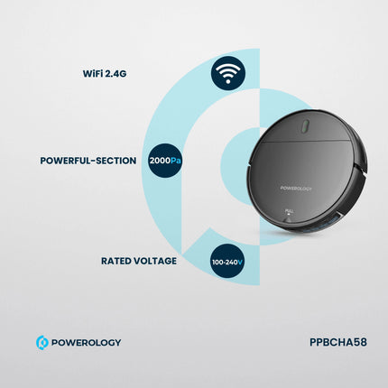 Powerology Smart Robovac Vacuum & Mop - Clix