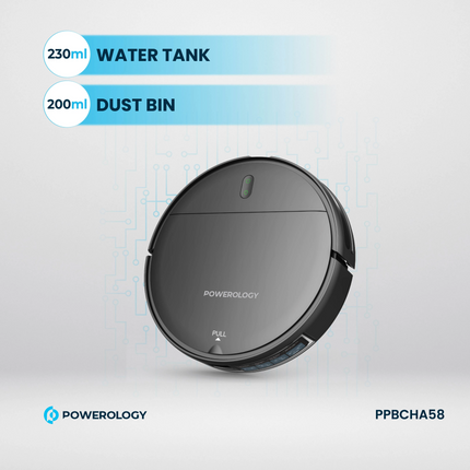 Introducing the Powerology Smart Robovac Vacuum &amp; Mop, the intelligent cleaning solution that automates and powers house cleaning. This highly eff