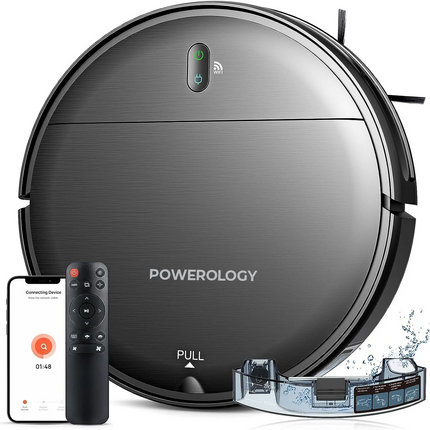 Introducing the Powerology Smart Robovac Vacuum &amp; Mop, the intelligent cleaning solution that automates and powers house cleaning. This highly eff