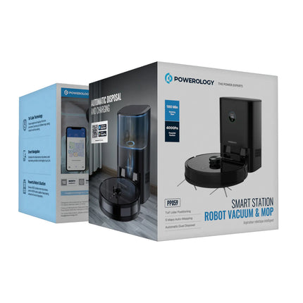 Powerology Smart Station Robot Vacuum & Mop