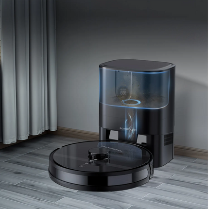 The Powerology Smart Station Robot Vacuum &amp; Mop combines advanced technology with solid cleaning for hands-free cleaning. The high-capacity 5200mA