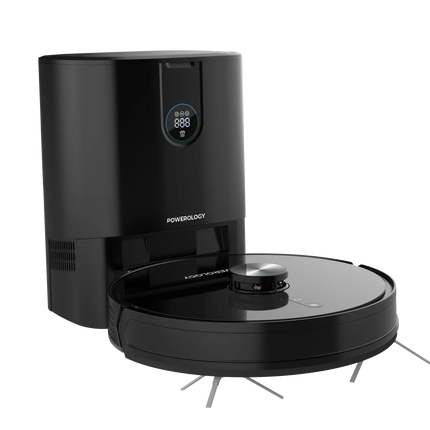 The Powerology Smart Station Robot Vacuum &amp; Mop combines advanced technology with solid cleaning for hands-free cleaning. The high-capacity 5200mA