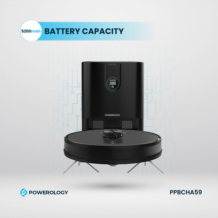 The Powerology Smart Station Robot Vacuum &amp; Mop combines advanced technology with solid cleaning for hands-free cleaning. The high-capacity 5200mA