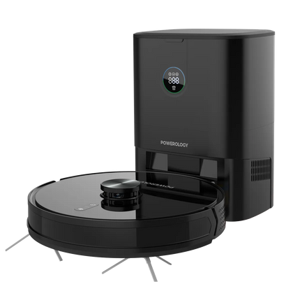 The Powerology Smart Station Robot Vacuum &amp; Mop combines advanced technology with solid cleaning for hands-free cleaning. The high-capacity 5200mA