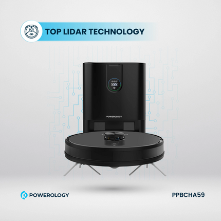 The Powerology Smart Station Robot Vacuum &amp; Mop combines advanced technology with solid cleaning for hands-free cleaning. The high-capacity 5200mA
