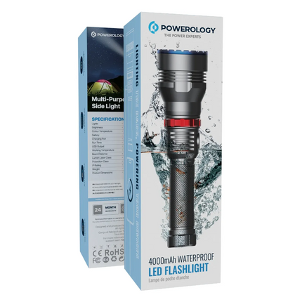 Powerology 4000mAh LED Flashlight is a product engineered for end users who work with lighting and do not need to worry about deteriorating performanc