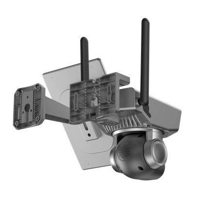 Making sure you don't miss a thing, the Powerology 4G/WiFi 360° Dual Lens Outdoor Camera in Black takes complete surveillance. With three 2MP HD CMOS 