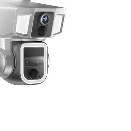 Making sure you don't miss a thing, the Powerology 4G/WiFi 360° Dual Lens Outdoor Camera in Black takes complete surveillance. With three 2MP HD CMOS 