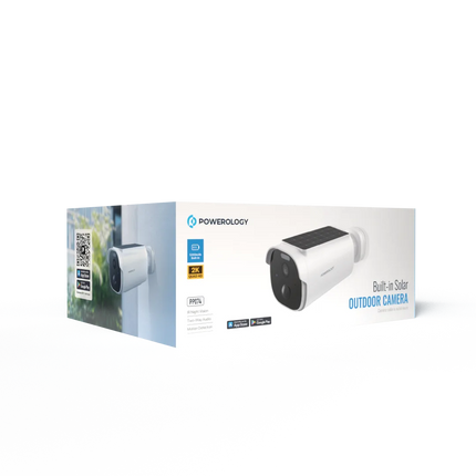 The Powerology Built-in Solar Outdoor Camera is an all-around and reliable security solution for outdoor environments. It comes with 2K Quad HD resolu