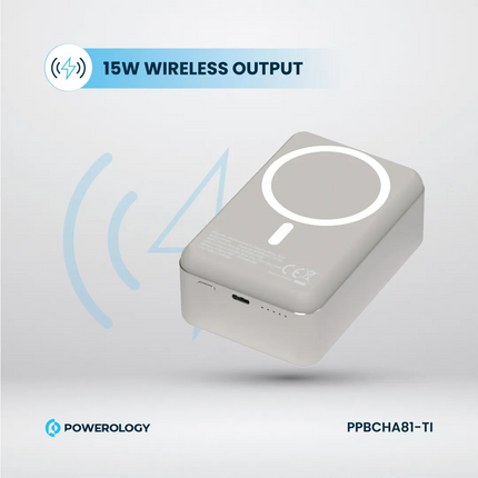 The Powerology 30000mAh MagSafe Aluminum Power Bank is a power and portable solution for charging-in-motion. The 30000mAh Li-Polymer battery is high c