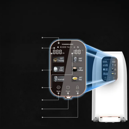 The advanced filtration and efficient performance of the Powerology Reverse Osmosis Water Purifier &amp; Dispenser promises refreshing water in its pu