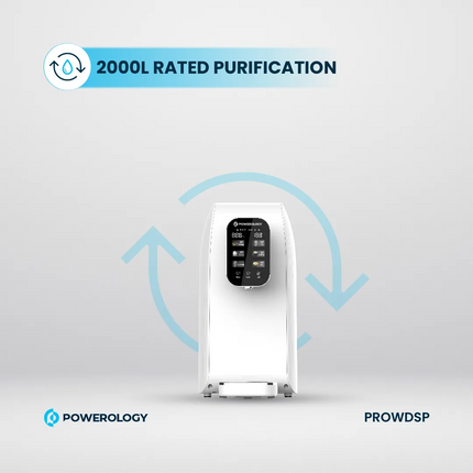 The advanced filtration and efficient performance of the Powerology Reverse Osmosis Water Purifier &amp; Dispenser promises refreshing water in its pu