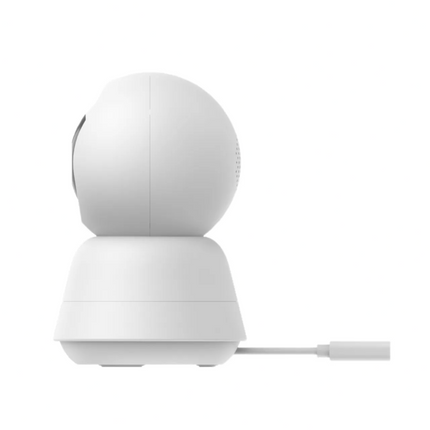 White security camera on a white background