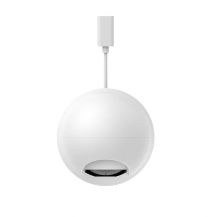 White spherical pendant light on a white background