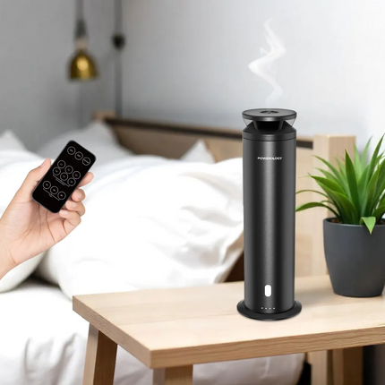 The Powerology Waterless Scent Diffuser serves as a contemporary and effective solution to distribute fragrances throughout your environment without w