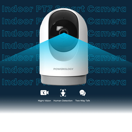 The Powerology Indoor PTZ Smart Camera is a perfect choice to secure your home. This camera delivers crystal clear images with full HD resolution of 2