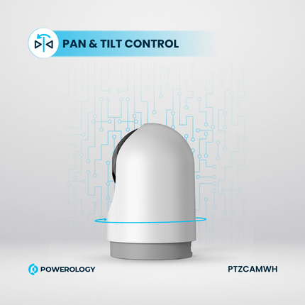 The Powerology Indoor PTZ Smart Camera is a perfect choice to secure your home. This camera delivers crystal clear images with full HD resolution of 2