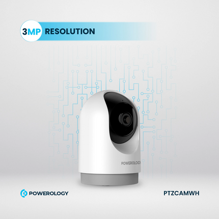 The Powerology Indoor PTZ Smart Camera is a perfect choice to secure your home. This camera delivers crystal clear images with full HD resolution of 2