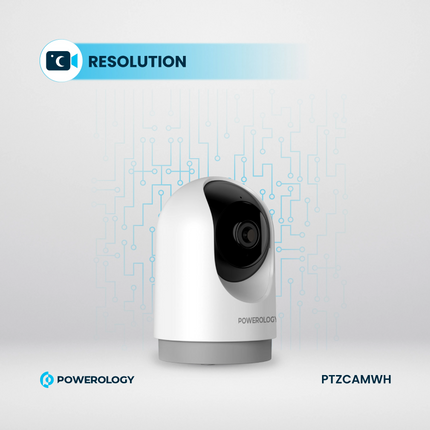 The Powerology Indoor PTZ Smart Camera is a perfect choice to secure your home. This camera delivers crystal clear images with full HD resolution of 2
