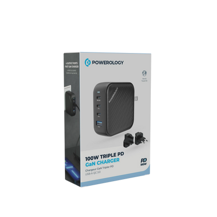 The powerology triple power delivery world travel kit charger makes the charging process as easy as it is possible for you. It achieves high power out