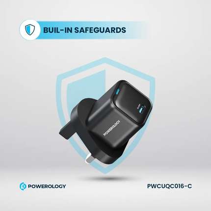 The Powerology 20W Single C Port PD Charger is designed for fast and efficient charging. Paired with a Type C to C 60W cable, it delivers up to 20W of