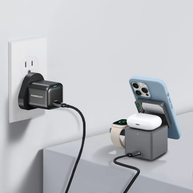 Powerology Ultra-Compact GaN Charger is an advanced charging solution with GaN Technology and USB Type-C Fast Charging. Its rapid charging feature all