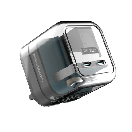 Powerology Crystalline Series Dual PD GaN Charger With Folding Plugs - Clix