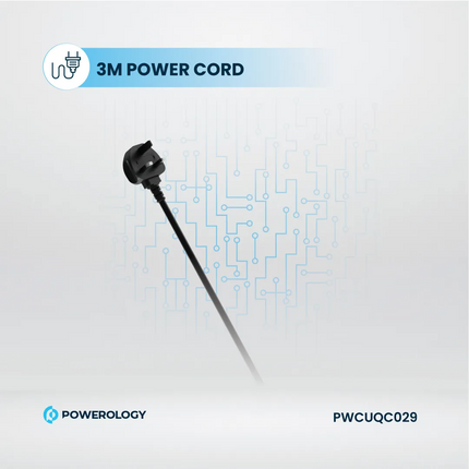 The Powerology 2500W 4 AC Power Strip with Built-In Cables is the perfect multi-purpose power solution. This product is designed to withstand all inpu