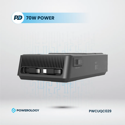 The Powerology 2500W 4 AC Power Strip with Built-In Cables is the perfect multi-purpose power solution. This product is designed to withstand all inpu