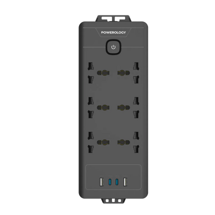 The Powerology 6AC 2500W Power Strip is a universal and high-speed charging strip that can accommodate all your power needs. It has a universal input 