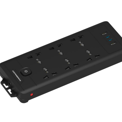 The Powerology 6AC 2500W Power Strip is a universal and high-speed charging strip that can accommodate all your power needs. It has a universal input 