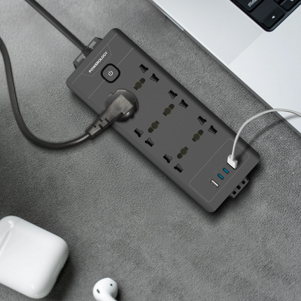 The Powerology 6AC 2500W Power Strip is a universal and high-speed charging strip that can accommodate all your power needs. It has a universal input 