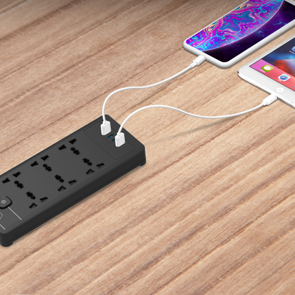 The Powerology 6AC 2500W Power Strip is a universal and high-speed charging strip that can accommodate all your power needs. It has a universal input 