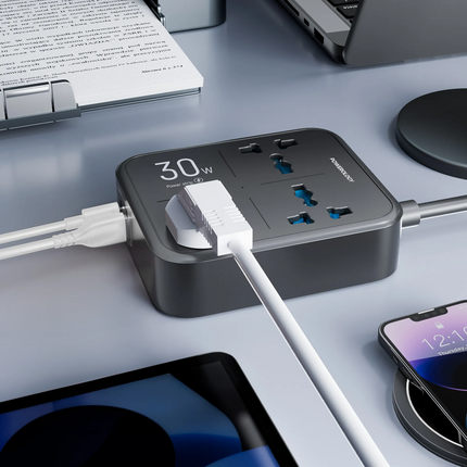 The Powerology Power Strip 3250W is a high-performance, multifunctional power solution for your home or office. Famous for the great 3250W rated power