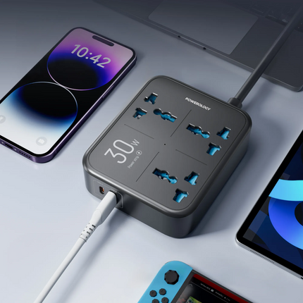 The Powerology Power Strip 3250W is a high-performance, multifunctional power solution for your home or office. Famous for the great 3250W rated power