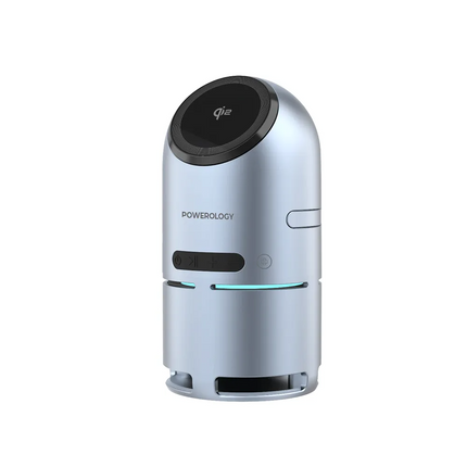 The Powerology Qi2 Speaker Charge Station is a revolutionary single-product device that charges your essentials and produces sound. It has a 1000mAh c