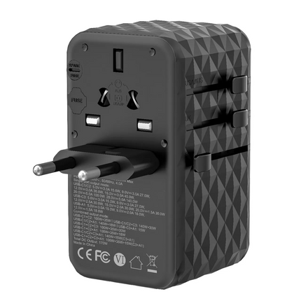 Powerology GaN 170W Universal Charger with 4-Ports Fast Charging + AC is the next-generation, high-power charger that meets the requirements of the mo