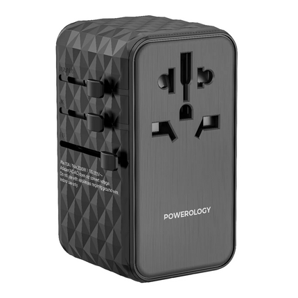 Powerology GaN 170W Universal Charger with 4-Ports Fast Charging + AC is the next-generation, high-power charger that meets the requirements of the mo